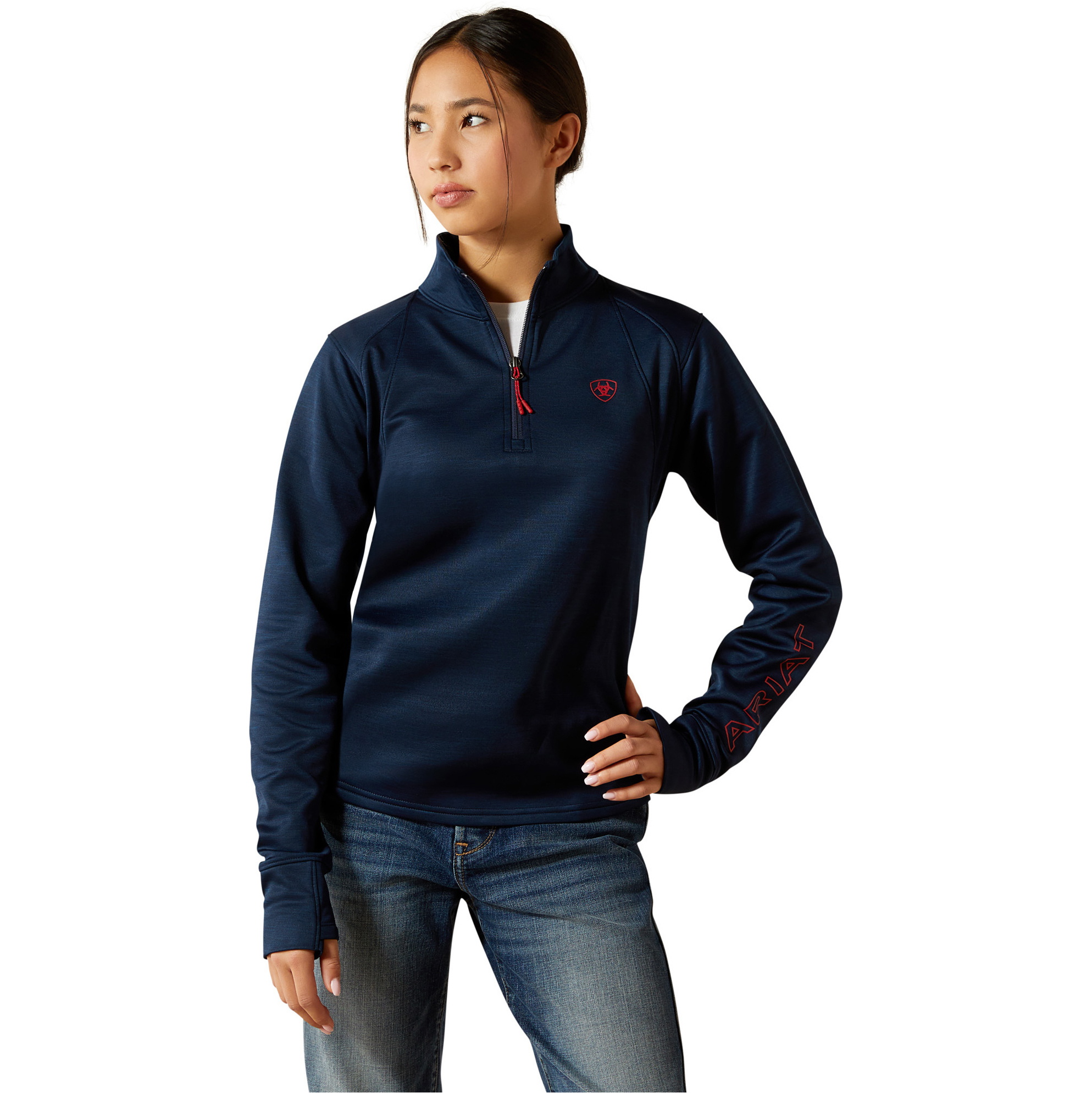 2025 Ariat Équipe Junior EQ 1/2 Zip Pullover 10062374 - Navy